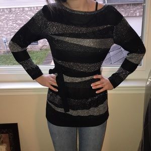 Jones New York Black& silver shimmer Long sleeve